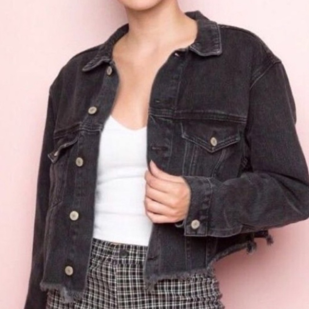 Brandy Melville John Galt Black Jean Jacket
